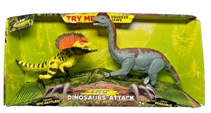 Kid Galaxy Dinosaur 2 Pack Action Figure Dilophosaurus Argentinosaurus - Picture 1 of 4