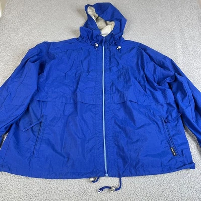 Chaqueta cortavientos Members Only para hombre XXL capucha cremallera completa cintura ceñida cremallera bolsillos Foto 1 de 4