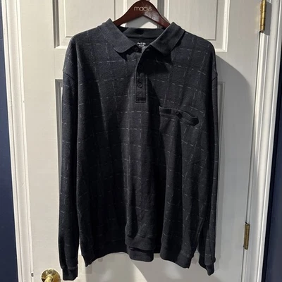 Camisa Polo de Golf David Taylor Para Hombre Gris Ventana Talla 2XL Manga Larga De Colección Foto 1 de 4