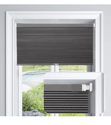 Redi Shade 36x72" Blackout Pleated Paper Shade - Black (6-Pack) - Image 1 of 4