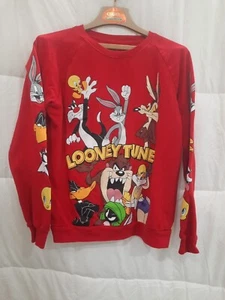 LOONEY TUNES RED GRAPHIC SWEATSHIRT M(7-9) - Picture 1 of 7