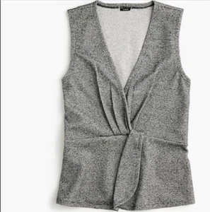 Blusa sin mangas J.Crew 365 pequeña Bouclé Twist Peplum gris J7990 nueva con etiquetas - Imagen 1 de 3