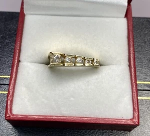 SELTEN Le Vian 14k Gelbgold 5 Diamanten Vintage Cocktail Ehering Ring 6 1/2 - Bild 1 von 14