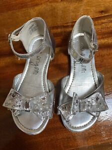 Origami Girls Silver Dress Sandals Size 10 Girls Jnr Size 10 Shoes