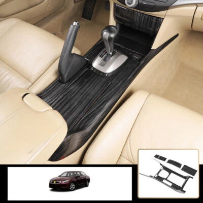Panel de cambio de marchas consola de grano de madera negra para Honda Accord Crosstour LX 2008-2012 Foto 1 de 4