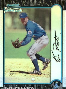 1999 Bowman Chrome Refractors Kansas City Royals Baseball Card #106 Kit Pellow