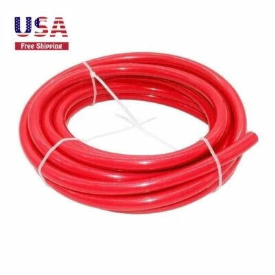 SASHOW 6 mm Tube OD Pneumatic Nylon Air Line Hose Fluid Transfer System 32.8ft (Red)