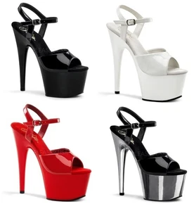 SCARPE DA BALLO PLEASER ADORE 709 TACCO ALTO CINTURINO ALLA CAVIGLIA PALO DANCE TAGLIE 3-9 - Foto 1 di 18