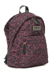 Marc Jacobs Women's Quilted Nylon Printed Backpack Burgundy w/ Pouch NWOT $250 - Picture 1 of 7