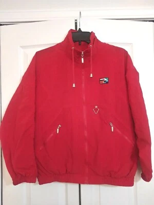 Винтажный Catalina женщины размер маленький маленький красный ветровка полный молнии Куртка Пальто - Изображение 1 из 4