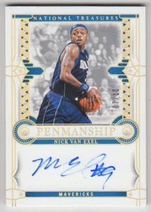 2023-24 Panini National Treasures Nick Van Exel Caligrafía Oro Automático/10 - Imagen 1 de 4