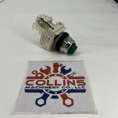 Square D 9001KM38 Illuminated Green Pushbutton 120v-ac 120v-dc - Image 1 of 4