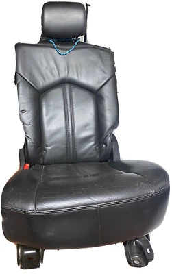 Cadillac SRX 2010 asiento trasero izquierdo del lado del conductor sin reposacabezas cuero negro OEM+ Foto 1 de 2