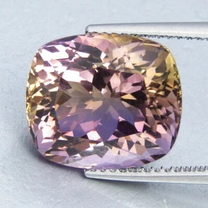 Piedra preciosa suelta corte cojín 9,47 quilates ametrino natural brillante 13,5 x 11,8 x 10 mm - Imagen 1 de 6