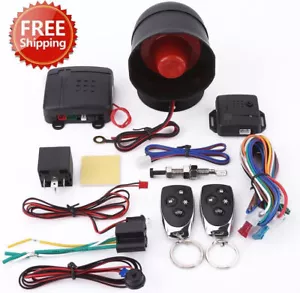 Universal Car Alarm System Security Keyless Entry System with 2 Key Fobs W7I9 # - Picture 1 of 12
