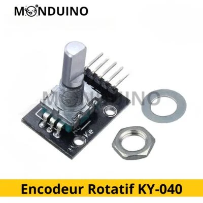 Encodeur Rotatif KY-040 - Module pour Arduino Raspberry AVR PIC - Photo 1/2