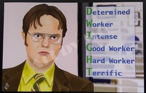 NBC The Office Dwight K Schrute hochwertiger Kunstdruck Portrait 11x17 - Bild 1 von 1