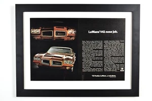 Pontiac GTO LeMans 1972 anuncio vintage enmarcado 15x20 - arte de pared clásico Muscle Car  - Imagen 1 de 4