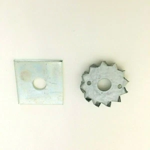 Square Plate Washers, Double Sided Timber Connectors - Zinc - Picture 1 of 3