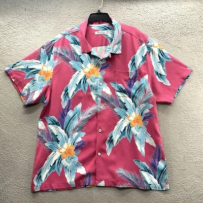 Tommy Bahama 100% Silk Shirt Nantucket Blooms Floral Hawaiian Pink Size XXL NWT - Image 1 of 4