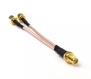 18" Adapter anteny WiFi Splitter Kabel SMA Gniazdo na Podwójny wtyk SMA RG316 Kabel - Zdjęcie 1 z 5