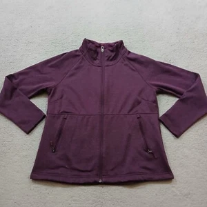 Kirkland Jacket Womens Large Purple Full Zip Pockets Stretch Hiking Casual - Picture 1 of 15