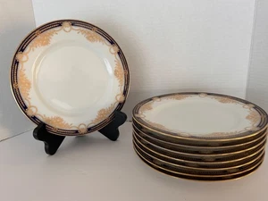 Juego de 12 platos de cena de porcelana con incrustaciones de oro reales bávaros de Hutschenreuther - Imagen 1 de 8