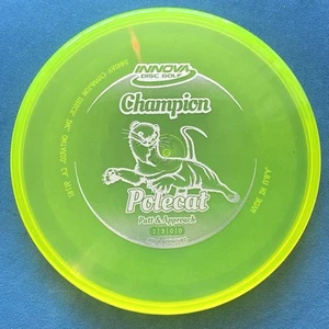 Innova Champion Polecat 175g Rare 💎 OOP Bright Yellow Silver Metallic Stamp - Picture 1 of 4