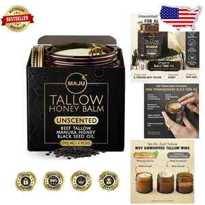 MAJU Tallow Honey Balm 2oz Unscented Face Moisturizer Deep Hydration - Picture 1 of 11