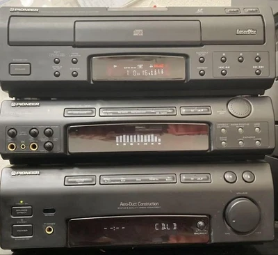 Conjunto de Sistema Estéreo Pioneer Receptor de Audio Amplificador Control Remoto Raro Valioso Foto 1 de 4