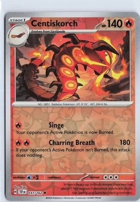 Centiskorch (037/162), SV05: Temporal Forces, Reverse Holo, Uncommon - Image 1 of 2