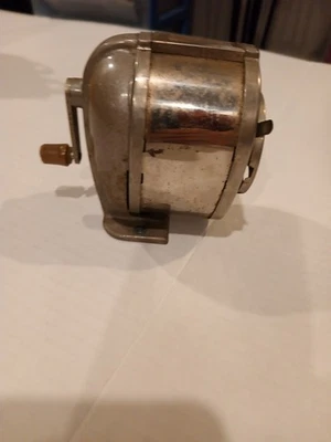 Vintage Boston KS 8-Hole Pencil Sharpener Wall Desk Mount Manual Hand Crank USA - Image 1 of 4