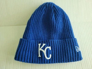 New Era Kansas City Royals KC Beanie Hat Blue Knit Cuffed Winter Cap MLB - Picture 1 of 7