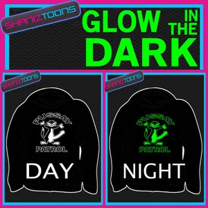 PUSSAY PUSSY PATROL FUNNY ADULTS & CHILDRENS GLOW IN THE DARK HOODIE HOODY  - Picture 1 of 1