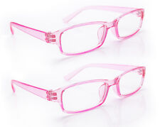 Reading Glasses 2 Packs Mens Unisex Womens UV Reader Trendy Designer