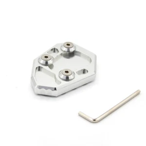 For BMW S1000RR 2010-2016 Silver CNC Foot Side Stand Extension Pad Support Plate - Imagen 1 de 12