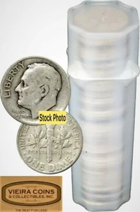 Roll of 50 Roosevelt Silver Dimes, $5 Face Value, G - XF -#C423-50C - Picture 1 of 1