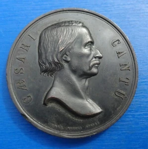 Italy bronze medal. CESARE CANTU' 1883. - Picture 1 of 10