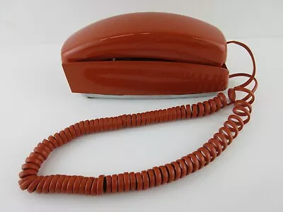 Vtg Western Electric Bell System Trimline Touch Tone Wall Telephone Burnt Orange • 49.45€