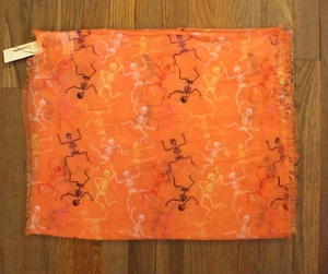 Nueva bufanda de Halloween esqueleto bucle infinito bufanda de Halloween 21 X 36 con flecos - HS13 - Imagen 1 de 2