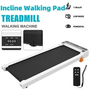 Electric Incline Treadmill Walking Pad for Home Walking Machine 1-8km/h White - Picture 1 of 10