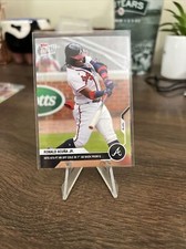 2020 TOPPS NOW #160 RONALD ACUNA JR HOME RUN IN 1ST AB BACK FROM  ATLANTA BRAVES