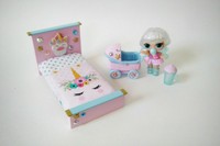 Lol Surprise Doll Dollhouse Furniture Set Bed And Stroller