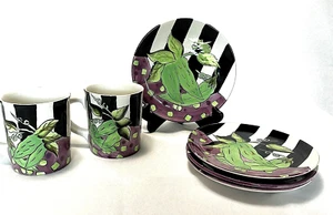 "Juego de platos y tazas cardinales ""guisantes calientes y picantes"", placas de 4-8", 2 tazas (20 oz) - Imagen 1 de 11