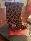 Brand New Luichiny leopard ponyhair "Bella Ray" boots w/box size 10