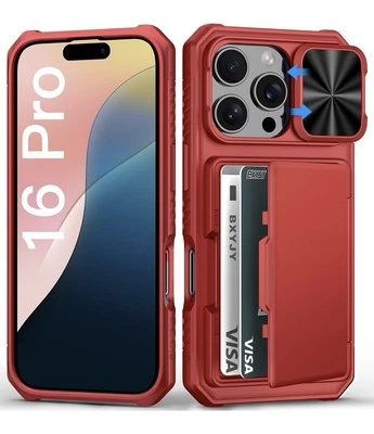 Funda billetera para teléfono iPhone 16 Pro, tarjetero incorporado (4-5 tarjetas) Foto 1 de 4