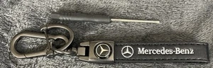 Mercedes-Benz Keychain Leather Strap Secured Horseshoe Key Buckle Tool Carabiner - Picture 1 of 1