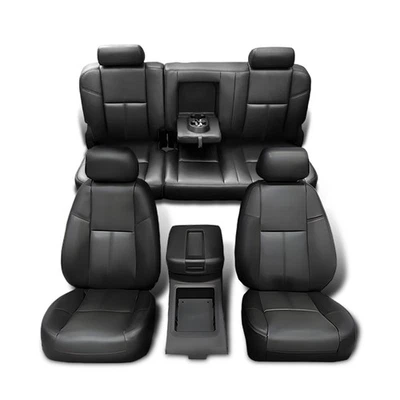 Fit For 07-13 Chevy Silverado GMC Sierra Crew Cab Full Set Seat Covers Replace - Image 1 of 4