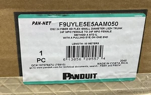 PANDUIT F9UYLE5E5AAM050 HD Flex Fiber Trunk, OS2, 24-Fiber, MPO Female to MPO Fe - Picture 1 of 2
