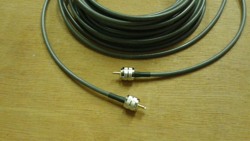 US MADE  RG-8X  10FT  UHF/UHF male  PL259 COAX CABLE CB,HAM,SCANNER  - Image 1 of 1